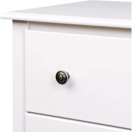 Mesitas - Mesillas de Noche dormitorio de 2 Cajones Color Blanco, pack 2 unidades (SALDO)