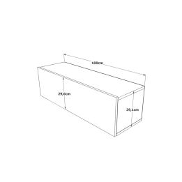 Mueble Mesa TV Moderno con Puerta en Melamina Color Antracita y Cambria 100x31.5x29.6cm - Diseño Elegante para Salón.