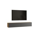 Mueble de TV de Pared moderno Antracita y Roble