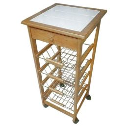 Verdulero Frutero de cocina Oporto 2 color miel 37X37X85