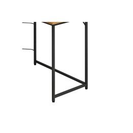 Escritorio de Oficina de Esquina Derecha en Melamina Nogal-Negro, 150x120x75 cm - Diseño Espacioso y Elegante.