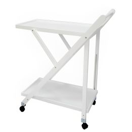 Camarera de servicio plegable Tavira 65x40x85cm color blanco -SALDO - REACONDICIONADO