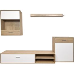 Meyvaser, Conjunto de muebles de salón 220 cm Color cambrian y blanco, muebles de salón.