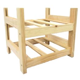 Botellero de Madera de Pino apilable en Color Natural para 6 Botellas y con 2 Niveles de Altura.