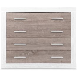 Meyvaser - Cómoda con 4 Cajones, Sinfonier,Colores Andersen y Pino Gris, Medidas: 60 cm (An) x 81.5 cm (Al) x 39.5 cm (Fon)