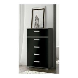 Sinfonier 5 Cajones, Cómoda, Color Negro, Medidas: 60 cm (Largo) x 109,4 cm (Alto) x 39,6 cm de (Fondo) – Meyvaser