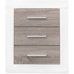 Pack Cabecero de 160 x 120 cm + 2 Mesitas de Noche, Colores Andersen y Pino Gris (para Cama de 135-140 o 160) – Meyvaser