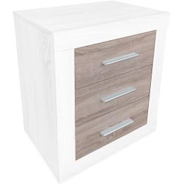 Pack Cabecero de 160 x 120 cm + 2 Mesitas de Noche, Colores Andersen y Pino Gris (para Cama de 135-140 o 160) – Meyvaser