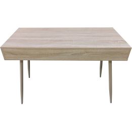 Mesa Escritorio Roble con 3 Cajones y Patas Estilo Escandinavo – Compacta y Funcional, 110x50x75 cm