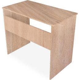 Mesa de Escritorio, Acabada en Cambrian, Mesa para Pc con balda interior, Medidas: 90 cm (Anc) x 49,5 cm (Fon) x 77 cm (Al)