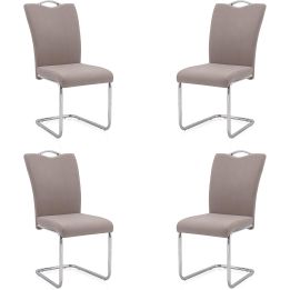 Pack de 4 Sillas Elegantes en Tejido Marengo – Sillas para Comedor y Salón, Dimensiones: 44 x 61 x 98 cm.
