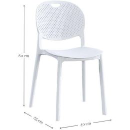 Conjunto Mesa y Sillas Comedor/Cocina: Mesa madera y Patas Metálicas Blancas (76x100x70 Cm) + 5 Sillas (80x40x55 Cm )