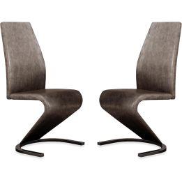 Pack de 2 Sillas de Comedor, Salón o Cocina – Tapizadas en Tela Jarama Color Marengo, Medidas: 45 cm x 64 cm x 100 cm