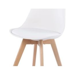 Juego de Comedor Estilo Nórdico: Mesa 100 cm + 4 Sillas Blancas 48 cm x 54 cm x 84 cm – Ideal para Decorar tu Hogar o Café