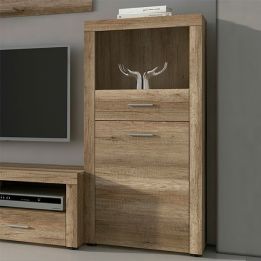 Mueble de Comedor, Mueble Salón, Acabado en Color Cañón, Medidas: 301 cm (Ancho) x 177 cm (Alto) x 41,4 cm (Fondo)