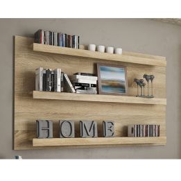 Mueble de Comedor, Mueble Salón, Acabado en Blanco y Cambria, Medidas: 305 cm (Ancho) x 174,7 cm (Alto) x 41,8 cm (Fondo)
