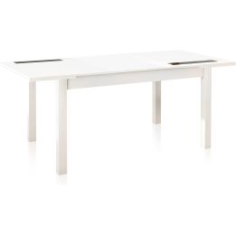 Mesa Comedor, Mesa de salón Extensible, Acabado en Color Blanco, Medidas: 140-180 cm (Largo) x 90 cm (Ancho) x 75 cm (Alto)