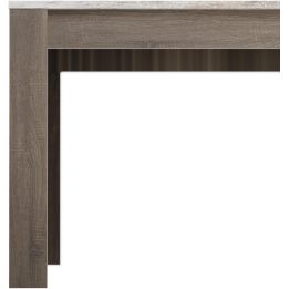 Mesa de Comedor, Mesa de Salón Fija, Color Trufa y Cañon, Medidas: 140 cm (Largo) x 80 cm (Ancho) x 75 cm (Alto)