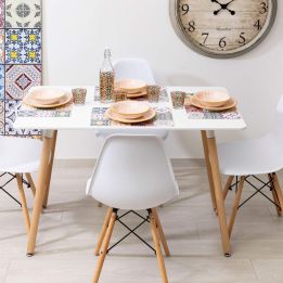 Mesa de Comedor o Cocina de 120 cm Lacada Blanca 76x120x80 Cm – Alta Resistencia y Durabilidad