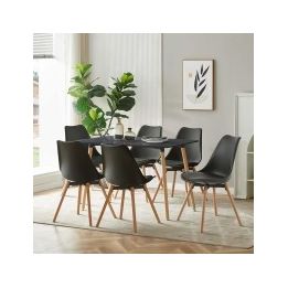 Mesa de Comedor o Cocina de 120 cm Lacada Color Negro 76x120x80 Cm – Alta Resistencia y Durabilidad