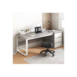Meyvaser.com Ecommerce Company Escritorio de Oficina con 3 Cajones, MDF Gris y Blanco, 120x48x74cm - Moderno y Funcional