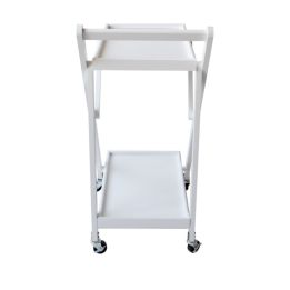 Camarera Plegable con Ruedas 65x40x85 Blanco - ¡Práctica y Elegante!