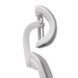 Silla de Oficina Ergonómica en Tejido 3D Gris con Reposacabezas Regulable y Refuerzo Lumbar - Medidas 65x55x114-124 cm