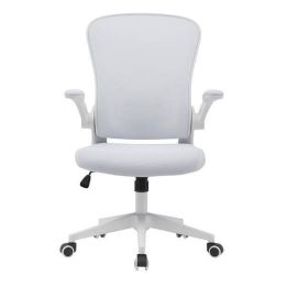 Silla de Oficina Ergonómica con Respaldo en Tejido 3D Blanco, Ajustable en Altura - Medidas 63x58x99,5-190,5 cm