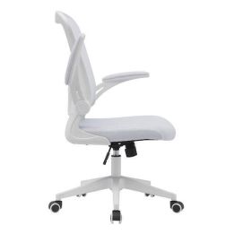 Silla de Oficina Ergonómica con Respaldo en Tejido 3D Blanco, Ajustable en Altura - Medidas 63x58x99,5-190,5 cm