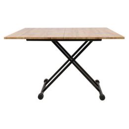 Mesa de Centro Elevable y Tapa Extensible - Fabricada en MDF - Cerrada 100x57 cm, Abierta 100x114 cm, Altura de 39 a 77 cm
