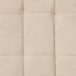 6 Sillas Tapizadas en Tela Beige con Asiento y Respaldo Acolchados, Patas Cromadas - Medidas 45x46x100 cm