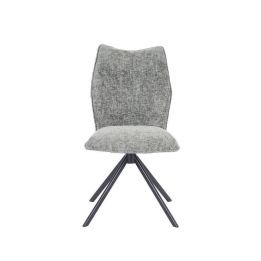 Pack de 2 Sillas Tapizadas en Tela Musgo, Patas Negras, Asiento y Respaldo Ergonómicos y Acolchados Medidas 63x48x93 cm