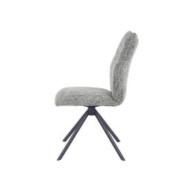 Pack de 2 Sillas Tapizadas en Tela Musgo, Patas Negras, Asiento y Respaldo Ergonómicos y Acolchados Medidas 63x48x93 cm
