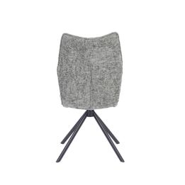Pack de 2 Sillas Tapizadas en Tela Musgo, Patas Negras, Asiento y Respaldo Ergonómicos y Acolchados Medidas 63x48x93 cm