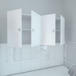 Mueble Alto de Cocina para Colgar con 2 Puertas – Color Blanco – 60 x 60 x 26,5 cm (alto x ancho x fondo)