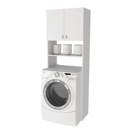 Armario Multiusos Fabricado en Melamina para Lavadora o Baño – 180 x 64 x 35 cm (alto x ancho x fondo)