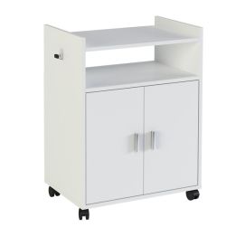 Mueble Auxiliar para Microondas – Acabado Blanco – 79,5 x 60 x 40 cm (alto x ancho x fondo)