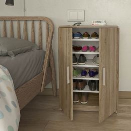 Armario Multiusos Color Roble – Color Blanco – 60 x 90 x 36 cm
