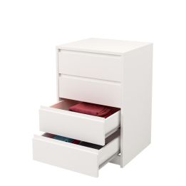 Cómoda Cajonera 4 cajones acabado en blanco. 74cm(alto) 50cm(ancho) 45cm(fondo)