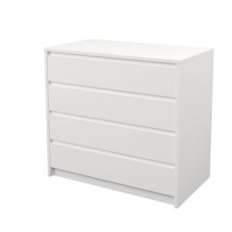 Cómoda Cajonera 4 cajones acabado en blanco. 74cm(alto) 80cm(ancho) 45cm(fondo)