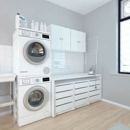 Cajonera 4 cajones | Color: Blanco | Medidas: 62 cm x 50 cm x 44 cm mueble dormitorio