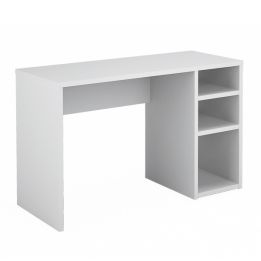 Mesa Escritorio | Mesa Estudio con 3 estantes | Color Blanco Brillo | Medidas: 120 x 75 x 50 cm