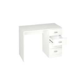Escritorio Moderno de 4 Cajones - Acabado Blanco de Alta Calidad - 100 cm de Ancho, 50 cm de Fondo, 75 cm de Alto