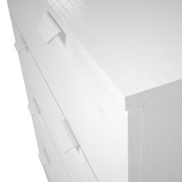 Cómoda con 4 Cajones, para Dormitorio, Acabado en Color Blanco, Medidas: 80 cm (Ancho) x 98 cm (Alto) x 48 cm (Fondo)