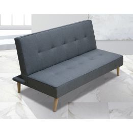 Sofá Cama Clic Clac 3 Plazas Tipo Libro, Color Gris, Diseño Moderno, 188x88x88 cm