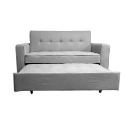 Sofá Cama 2 Plazas con Reposabrazos, Diseño Moderno y Elegante, Color Gris, 167x90x96,5 cm