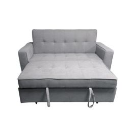 Sofá Cama 2 Plazas con Reposabrazos, Diseño Moderno y Elegante, Color Gris, 167x90x96,5 cm