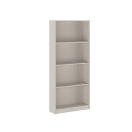 Meyvaser Librería estantería con cuatro baldas en madera color Beige para salón 180x80x24,5 cm