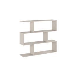 Meyvaser Librería Estantería Asimétrica baja Para Salón de Madera Color Beige 96,3x110x24,6 cm