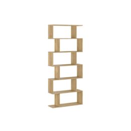 Meyvaser - Estantería Alta Salón, Libreria, Color Mauvella, Medidas: 191 cm (Alto) x 80 cm (Ancho) x 24,6 cm (Fondo